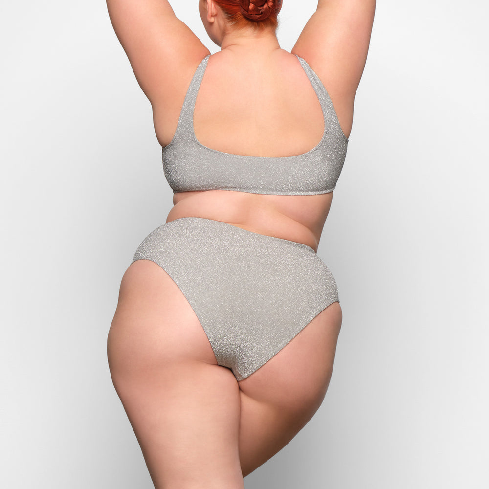 Skims GLITTER SWIM MID WAIST BOTTOM Two Pieces Siva | SKPJ-71569