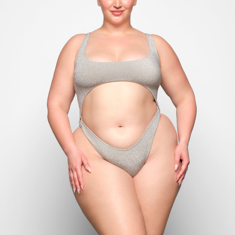 Skims GLITTER SWIM MONOKINI One Piece Siva | MAIL-31526