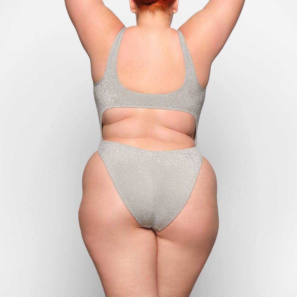 Skims GLITTER SWIM MONOKINI One Piece Siva | MAIL-31526