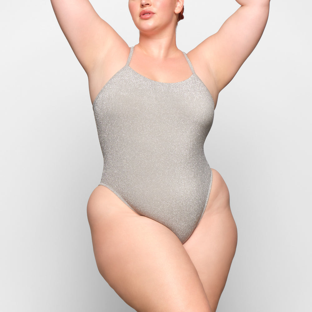 Skims GLITTER SWIM One Piece Siva | DQKO-60459