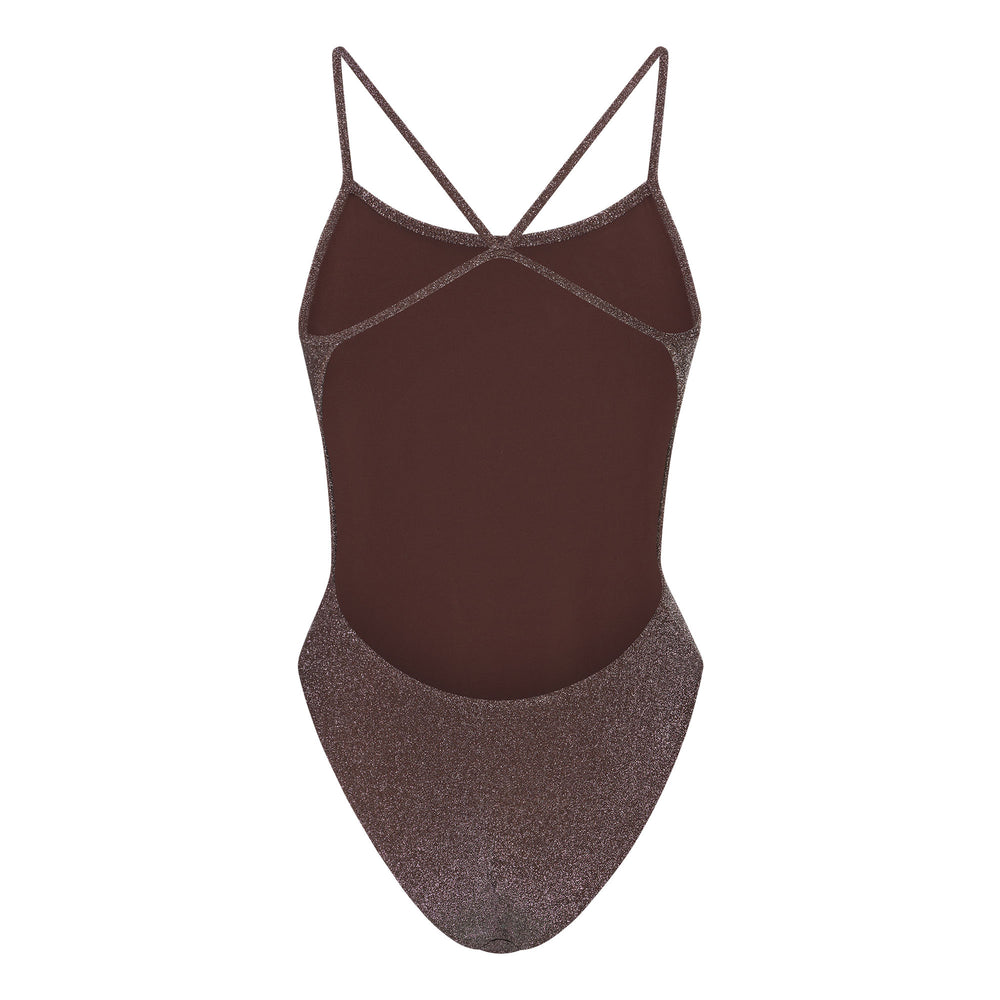 Skims GLITTER SWIM One Piece Čokoláda | APHY-54079