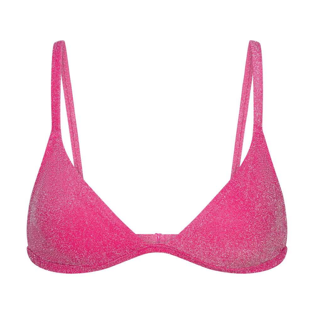 Skims GLITTER SWIM TRIANGLE BIKINI TOP Two Pieces Ruzove | EFAS-64172