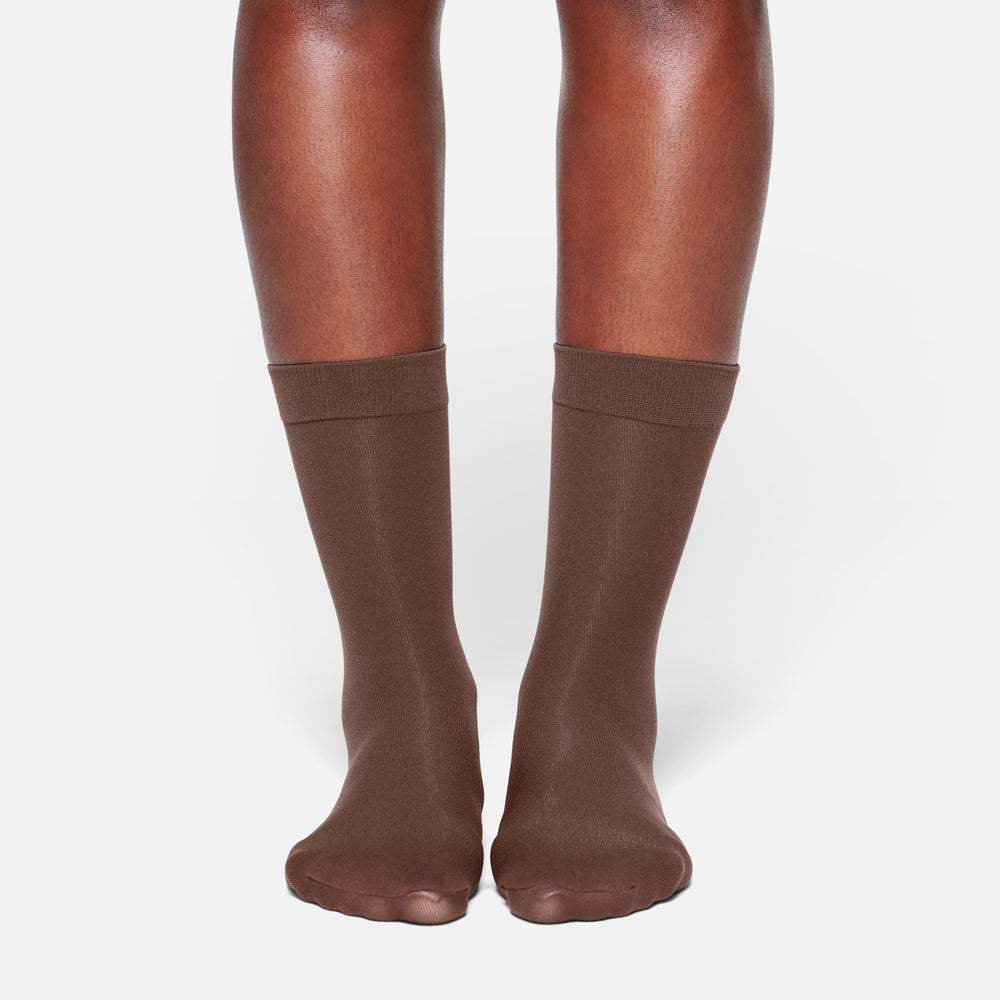 Skims HOSIERY CREW Ponozky Čokoláda | GCWY-37068