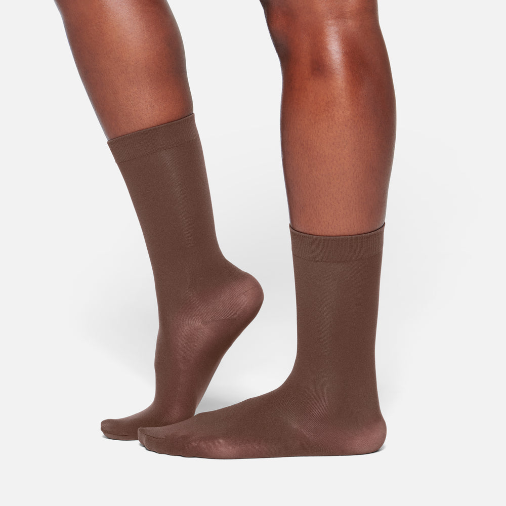 Skims HOSIERY CREW Ponozky Čokoláda | GCWY-37068