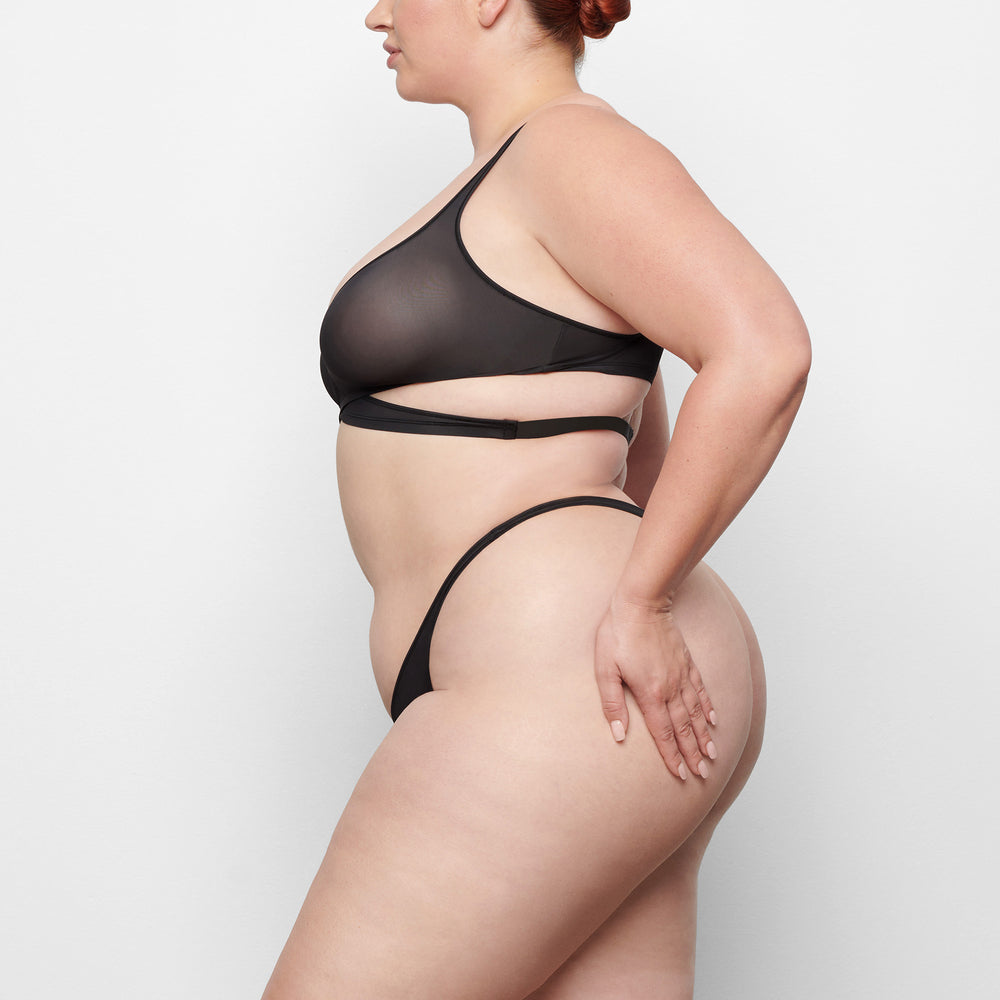 Skims JELLY SHEER HIGH CUT Thong Čierne | CEZB-57941