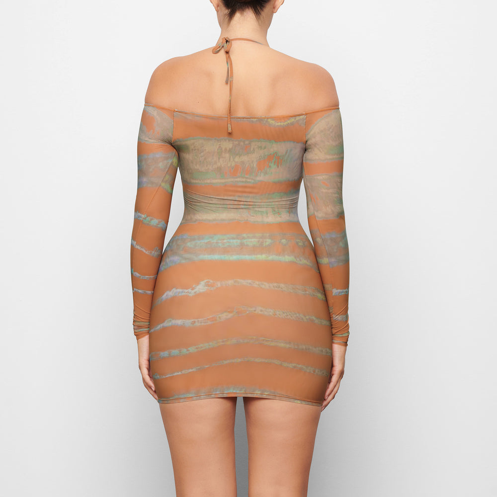 Skims JELLY SHEER OFF THE SHOULDER Dress Hnede | FJOD-35026