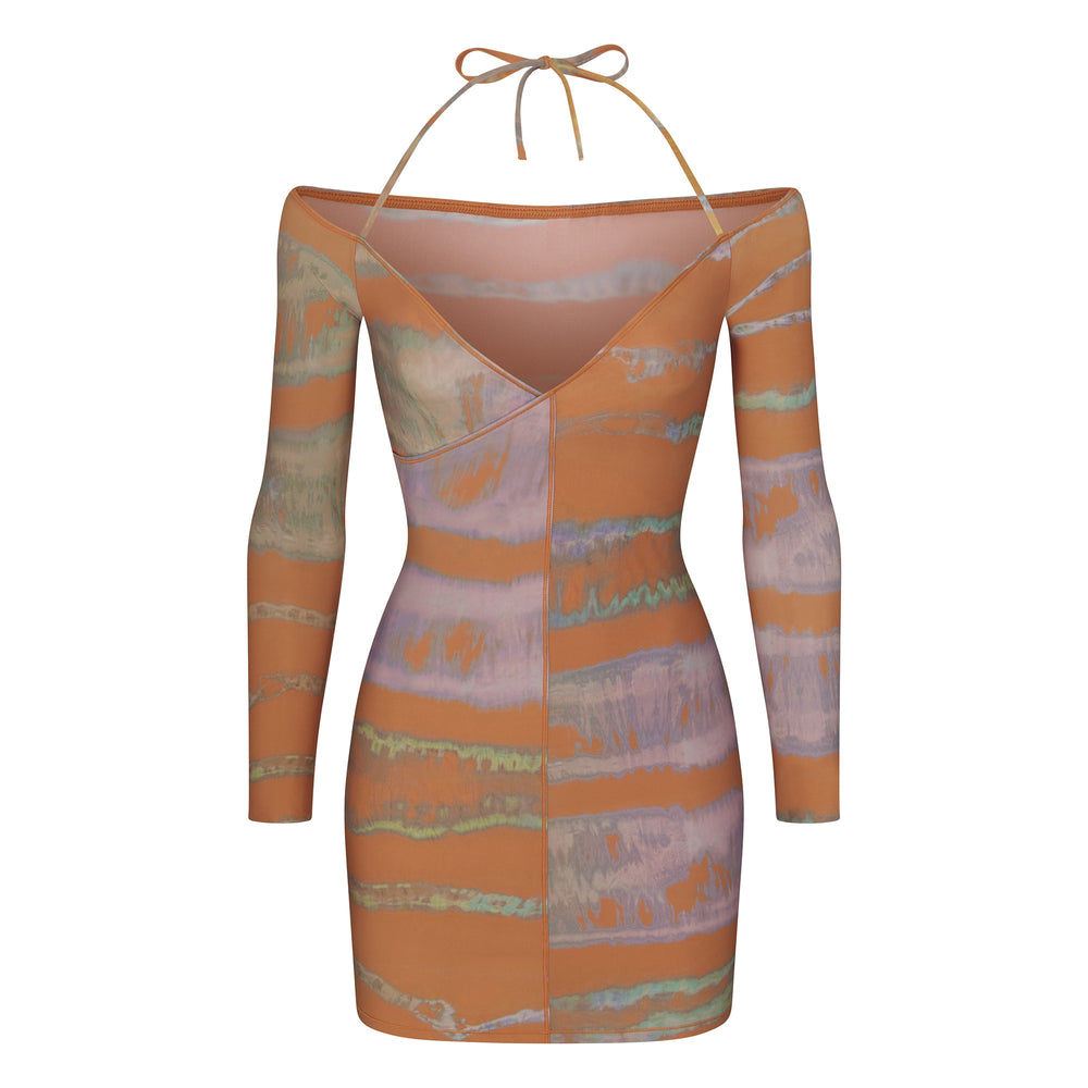 Skims JELLY SHEER OFF THE SHOULDER Dress Hnede | FJOD-35026