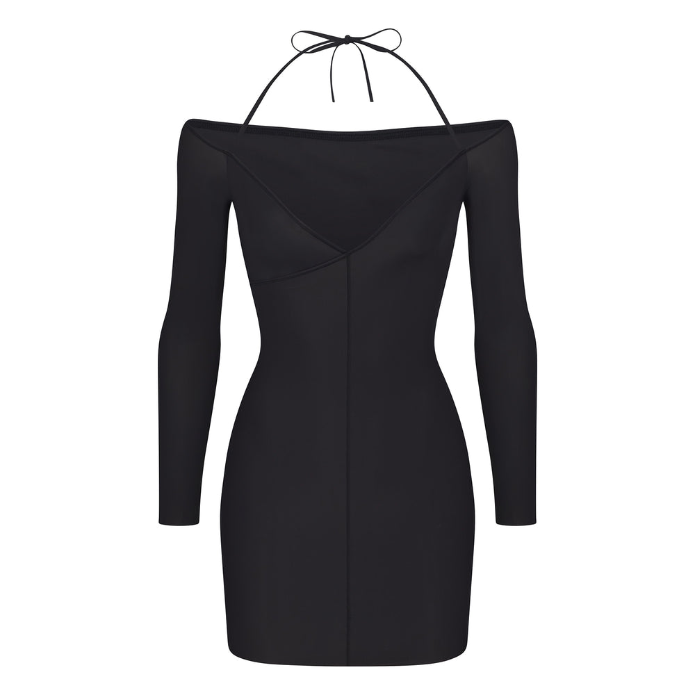 Skims JELLY SHEER OFF THE SHOULDER Dress Čierne | YUXB-81623