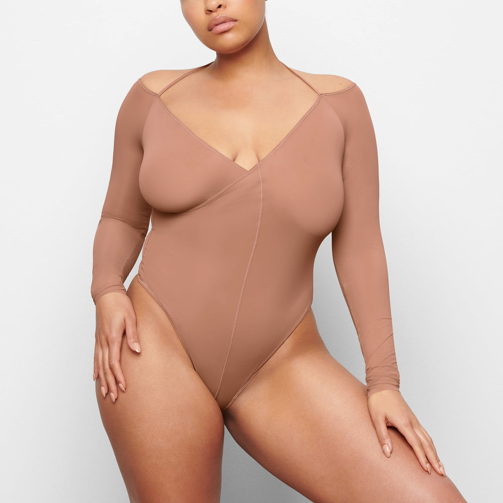 Skims JELLY SHEER Off The Shoulder Bodysuit Marhule | OHPU-42980