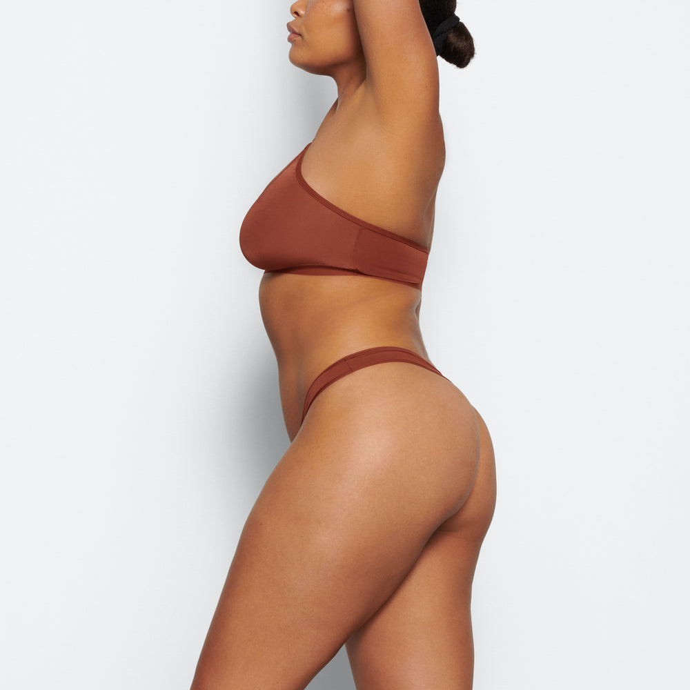 Skims JELLY SHEER SCOOP HALTER Bralette Hnede | ERBF-17486