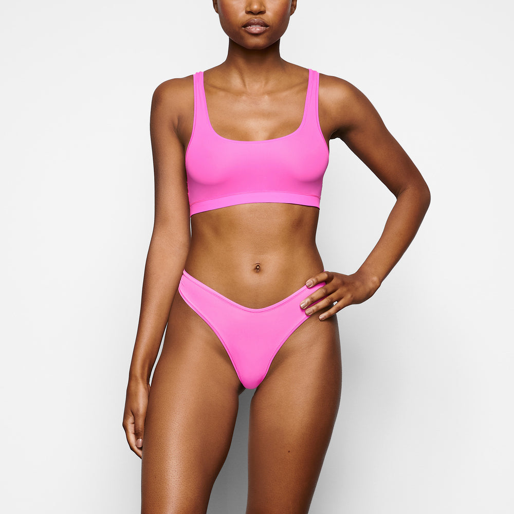 Skims JELLY SHEER SCOOP NECK Bralette Ruzove | CUYL-93720