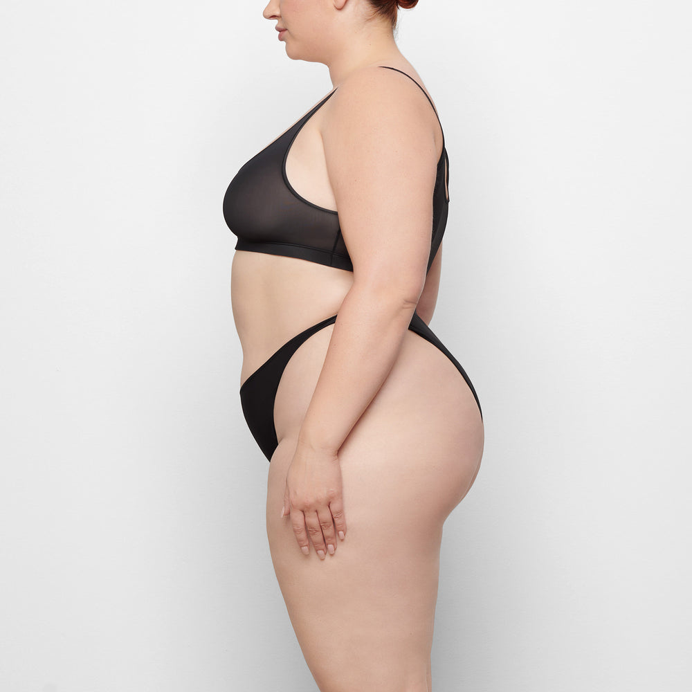 Skims JELLY SHEER SCOOP NECK Bralette Čierne | PAXV-16729