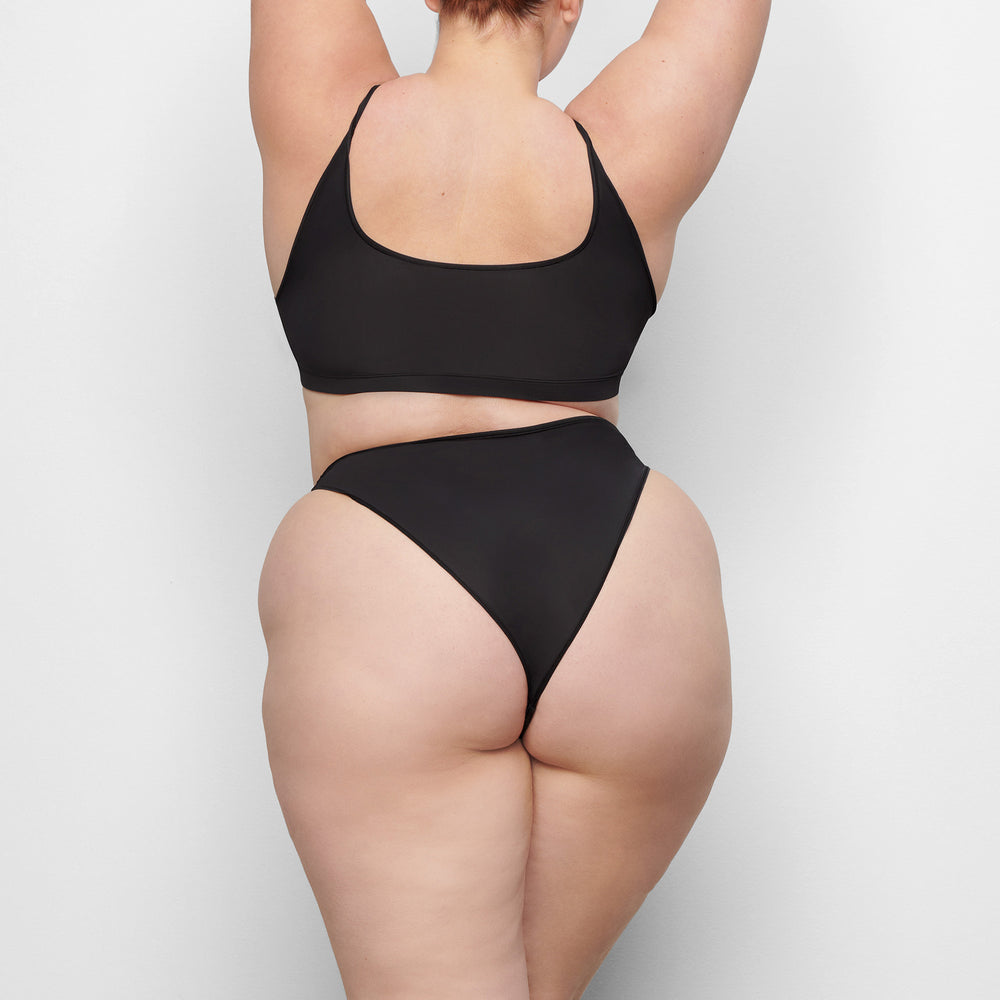 Skims JELLY SHEER SCOOP NECK Bralette Čierne | PAXV-16729
