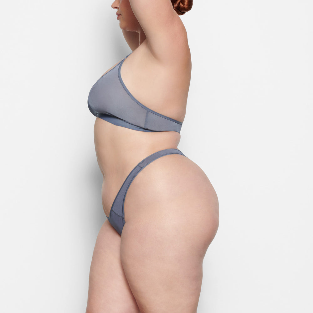 Skims JELLY SHEER SEAMED DIPPED Thong Siva Modre | HGRN-31690