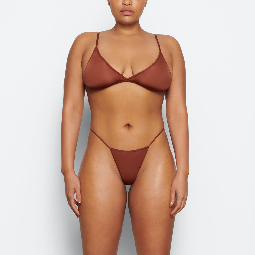 Skims JELLY SHEER SEAMED TRIANGLE Bralette Hnede | TQGO-91052
