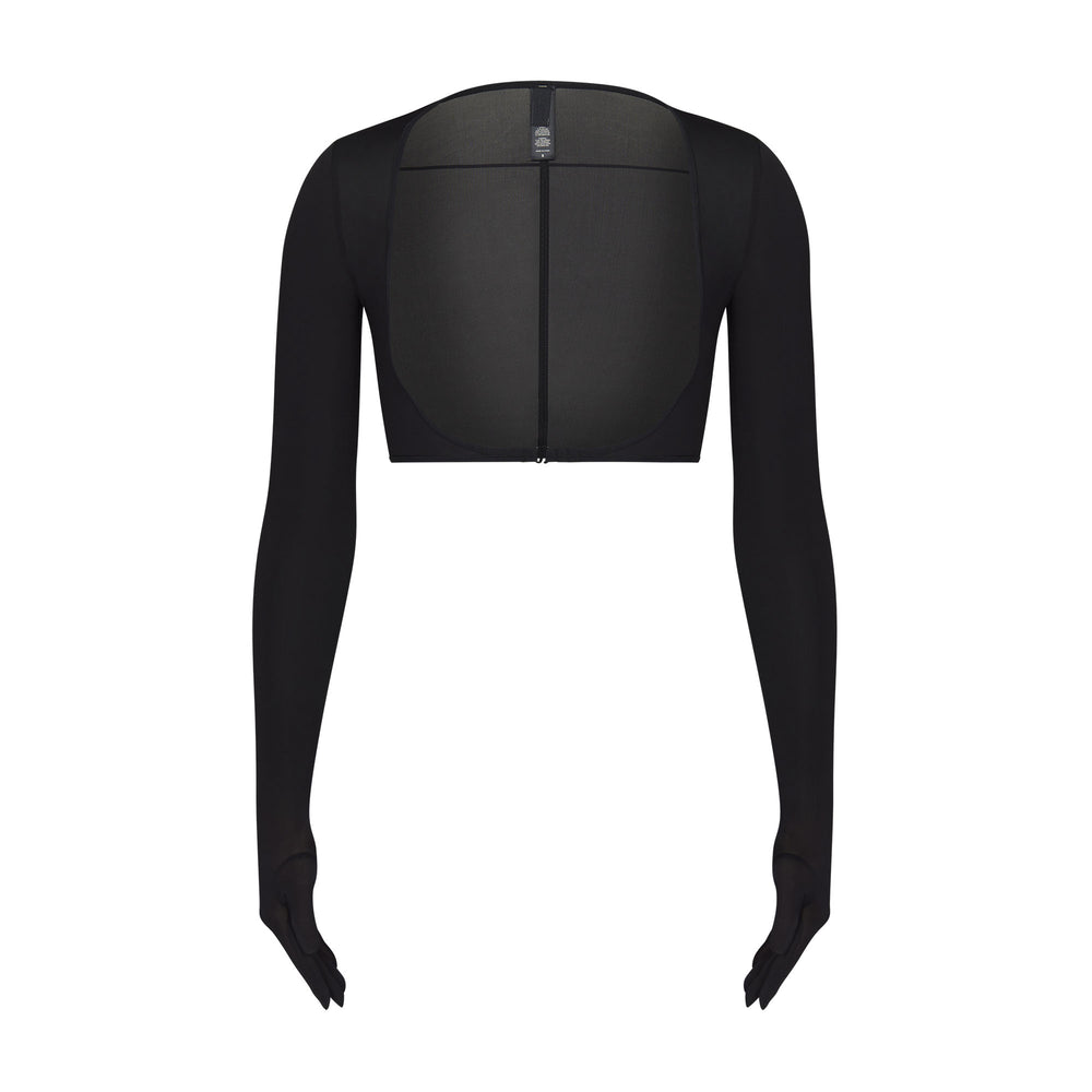 Skims JELLY SHEER SHOULDER SLEEVE Top Čierne | GATZ-13802