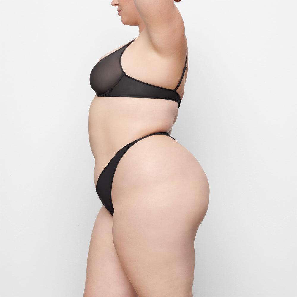Skims JELLY SHEER UNDERWIRE Scoop Neck Bra Čierne | AMJT-57140