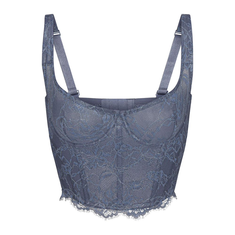Skims LACE Bustier Thunder | CQZF-82460