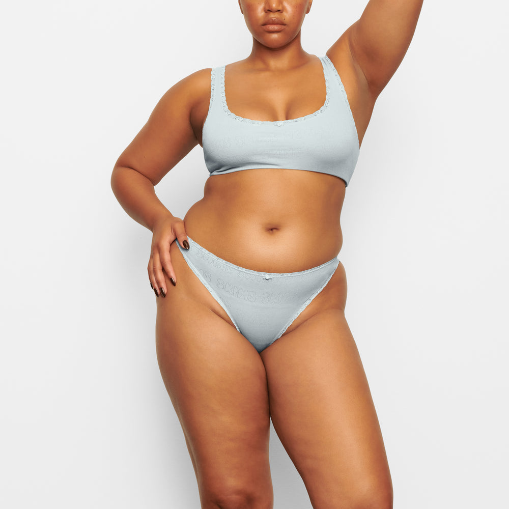 Skims LACE POINTELLE CHEEKY Brief Modre | KLOA-93175