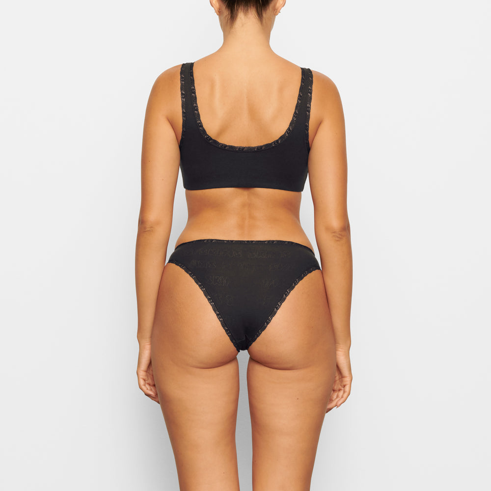 Skims LACE POINTELLE CHEEKY Brief Čierne | JXYU-70862
