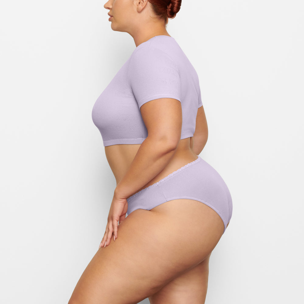 Skims LACE POINTELLE MID RISE Brief Lavendel | JGQP-30671