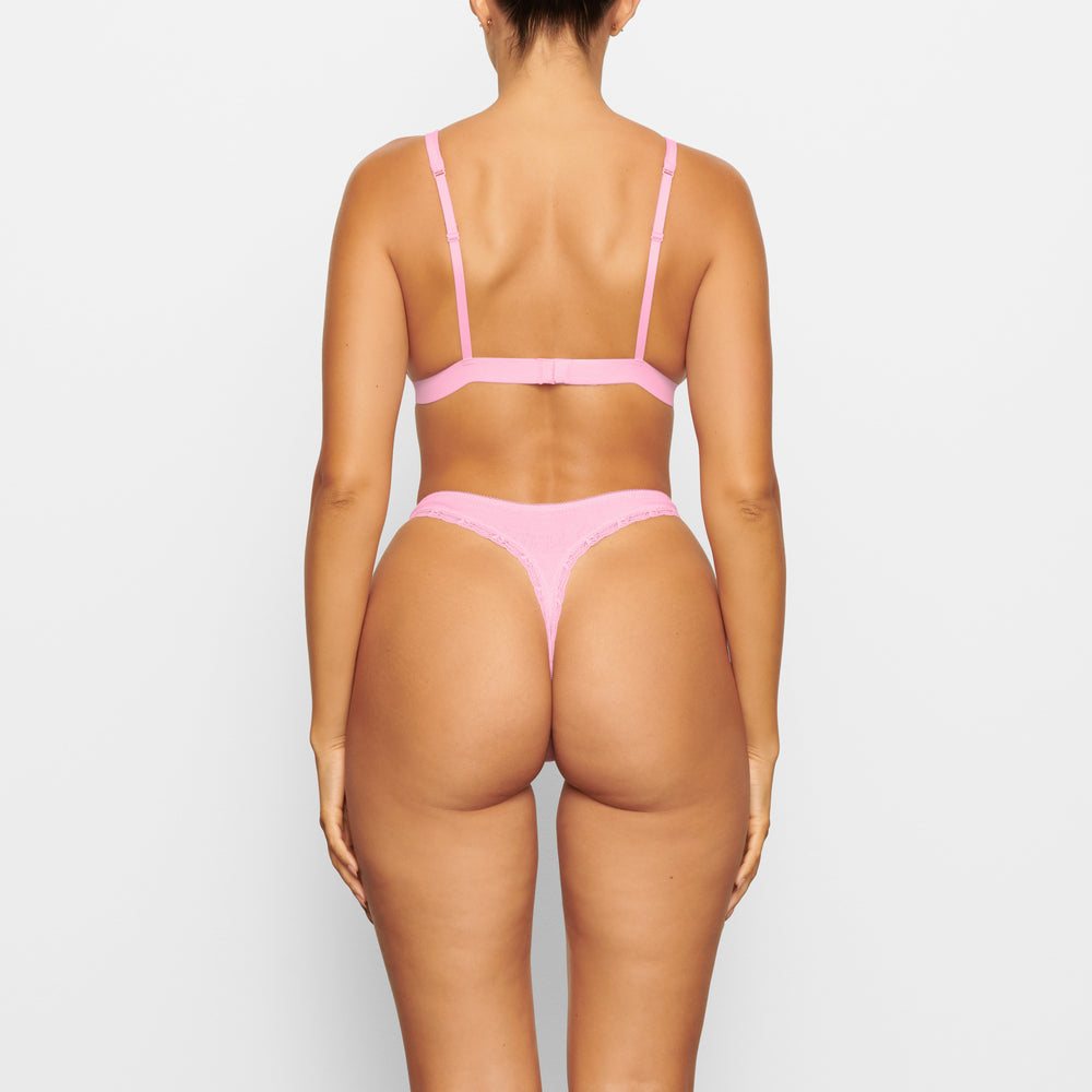 Skims LACE POINTELLE Thong Ruzove | BDTP-79063