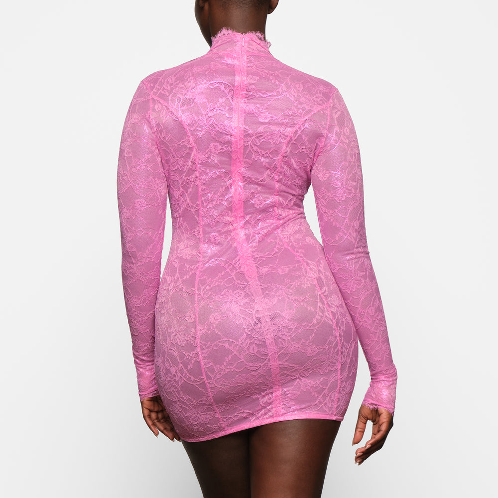 Skims LACE TURTLENECK Dress Ruzove | ZYGI-92041