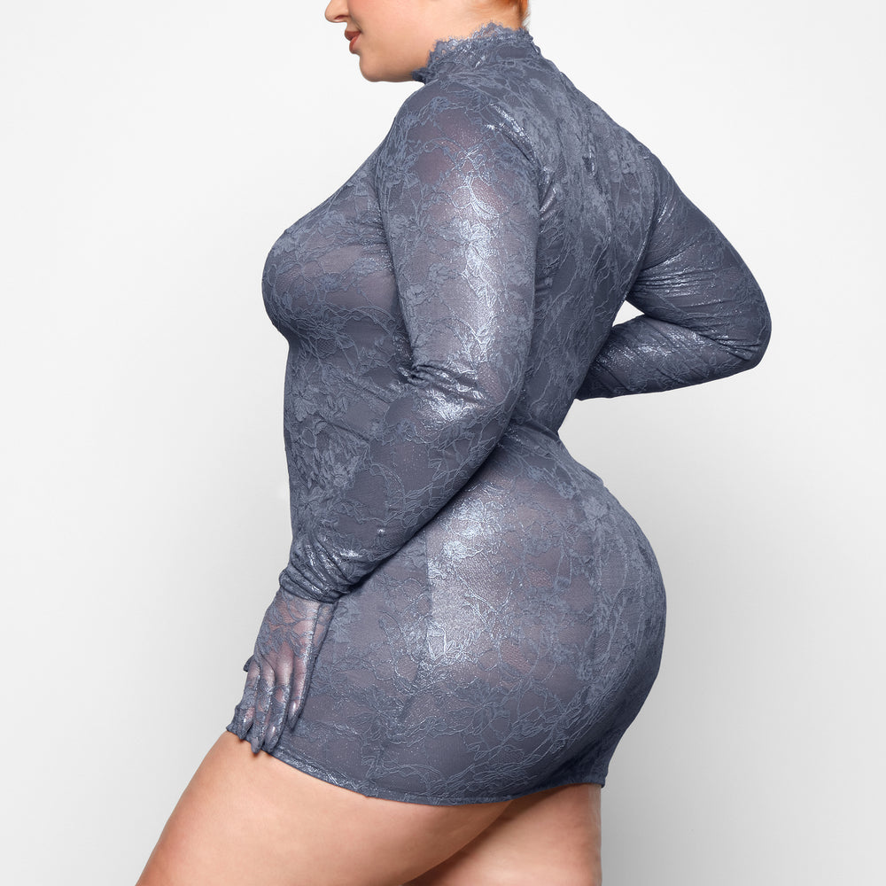 Skims LACE TURTLENECK Dress Thunder | CTHU-81397