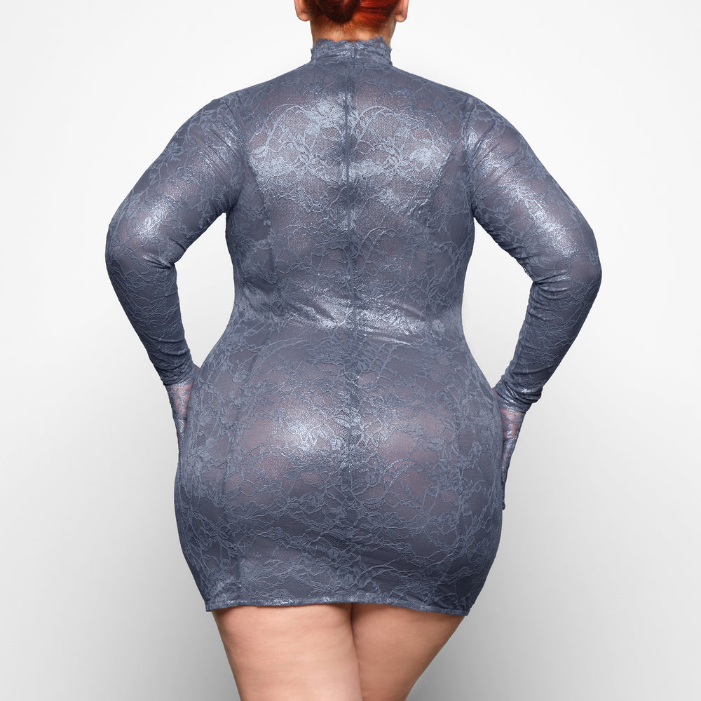 Skims LACE TURTLENECK Dress Thunder | CTHU-81397