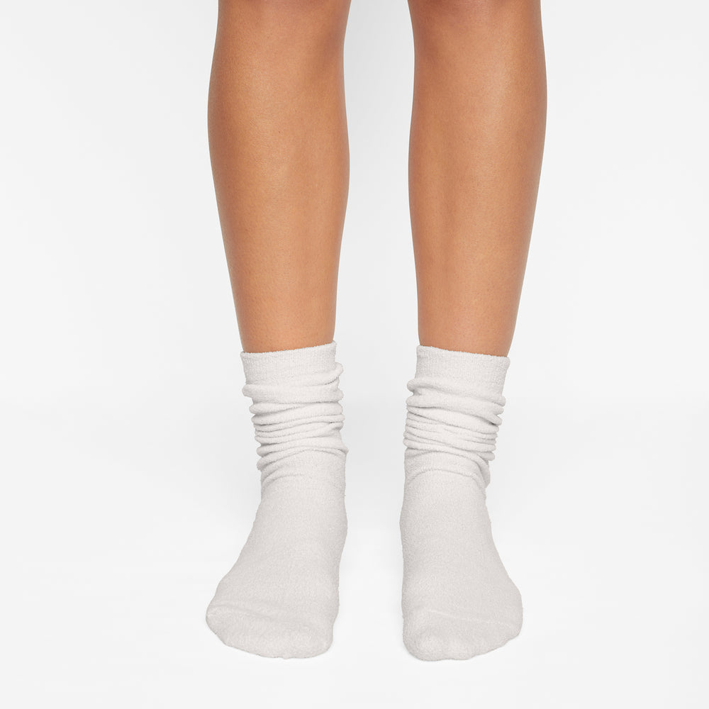 Skims LIGHT COZY KNIT Ponozky Biele | NHQA-04126
