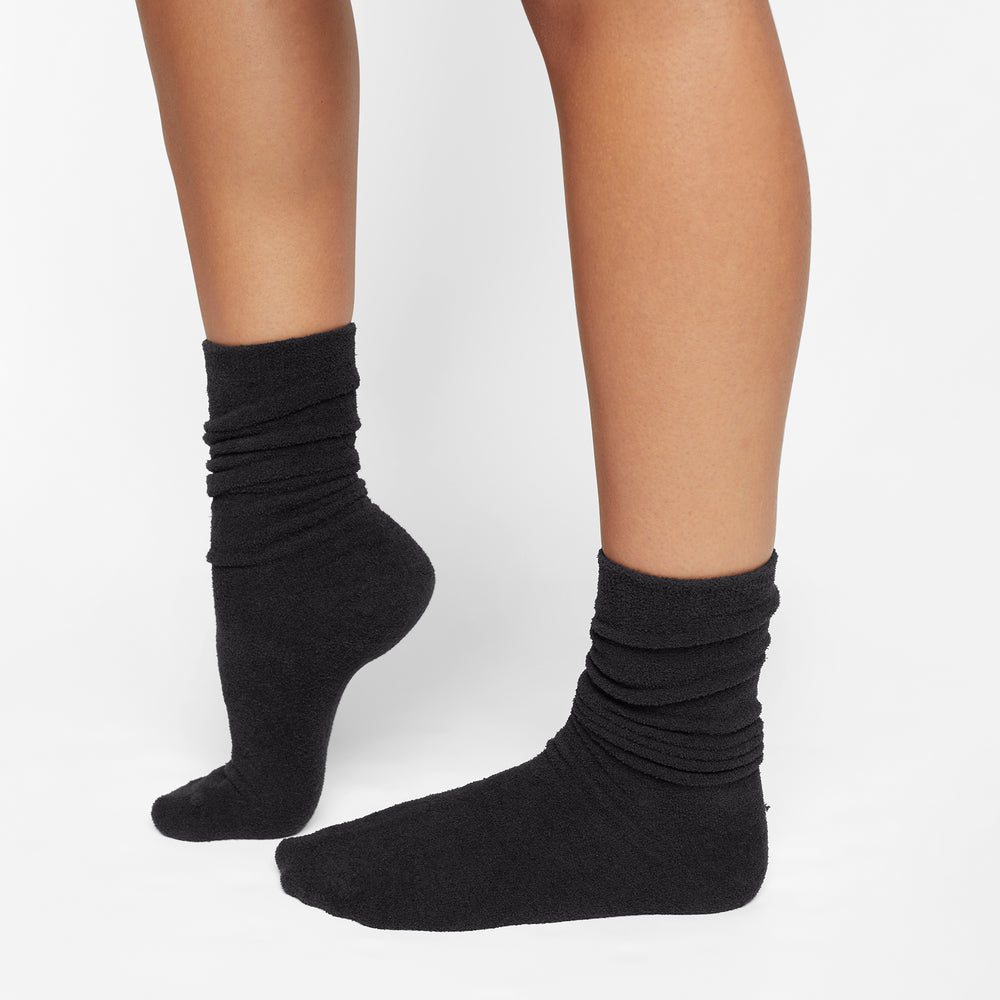 Skims LIGHT COZY KNIT Ponozky Čierne | AGOB-57081