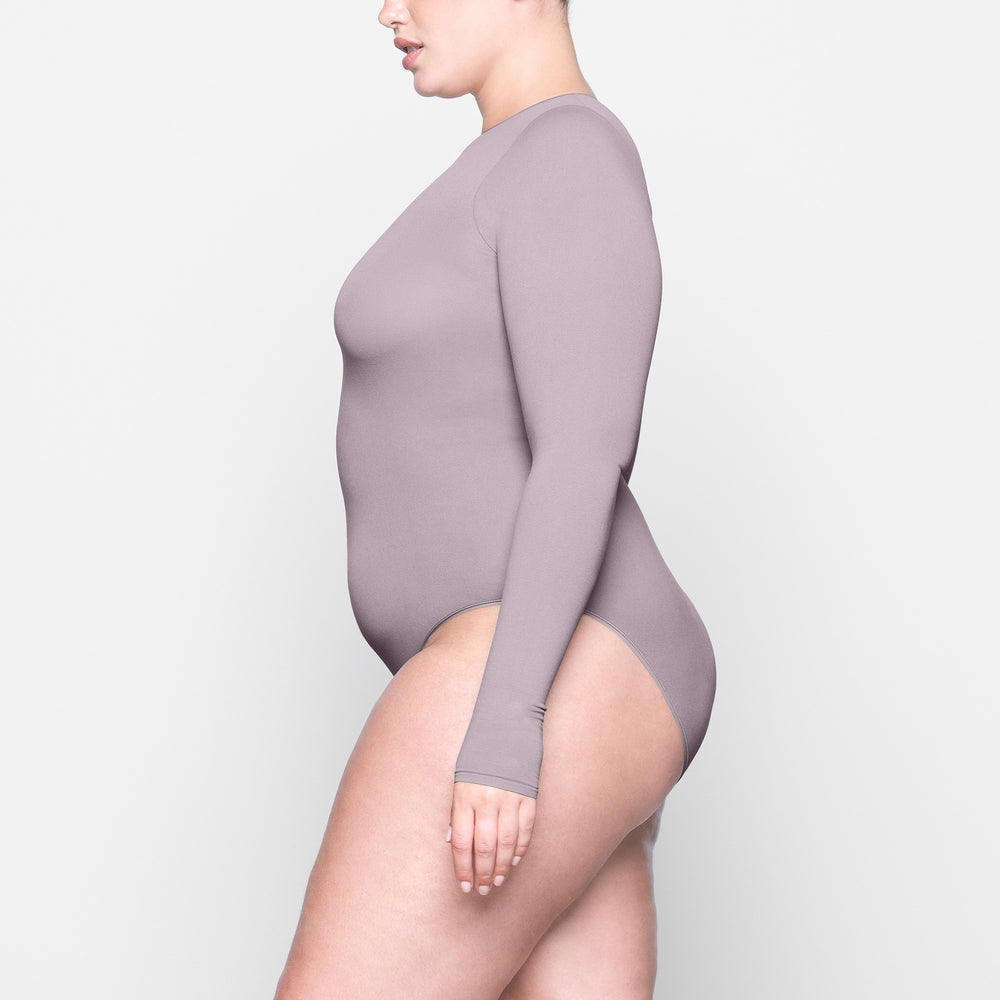 Skims LIGHT ESSENTIAL CREW NECK Long Sleeve Bodysuit Lavendel | ZJUI-20485