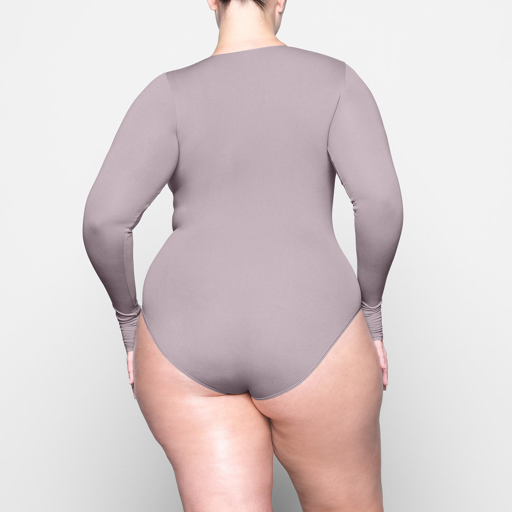 Skims LIGHT ESSENTIAL CREW NECK Long Sleeve Bodysuit Lavendel | ZJUI-20485