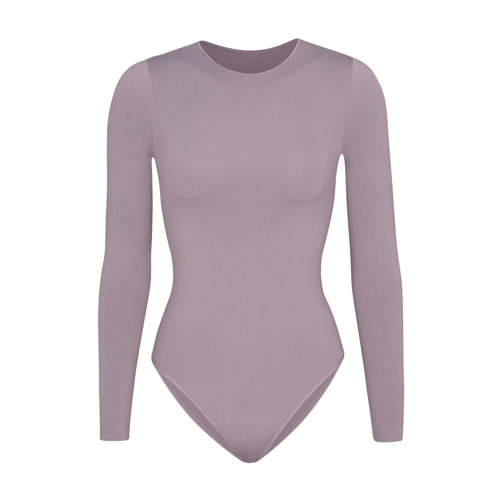 Skims LIGHT ESSENTIAL CREW NECK Long Sleeve Bodysuit Lavendel | ZJUI-20485