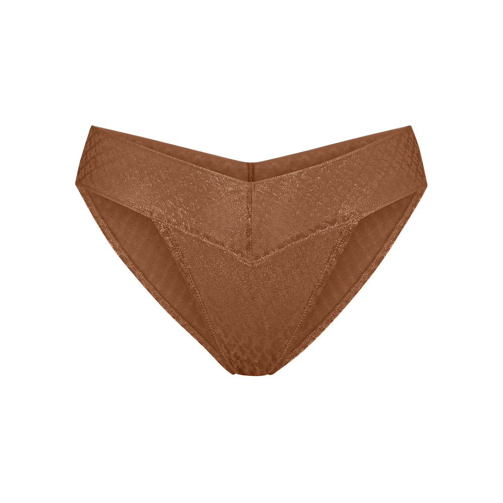 Skims LOGO MESH FOIL CHEEKY Brief Hnede | OCZL-53862