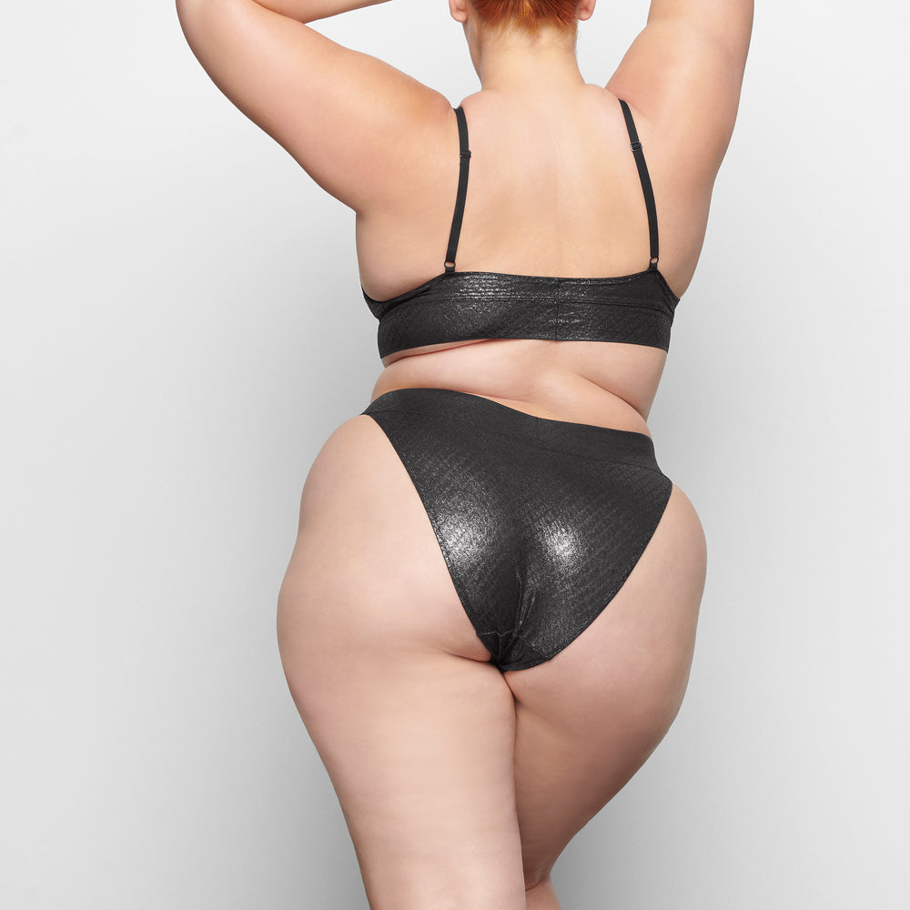 Skims LOGO MESH FOIL CHEEKY Brief Čierne | NSTV-09156