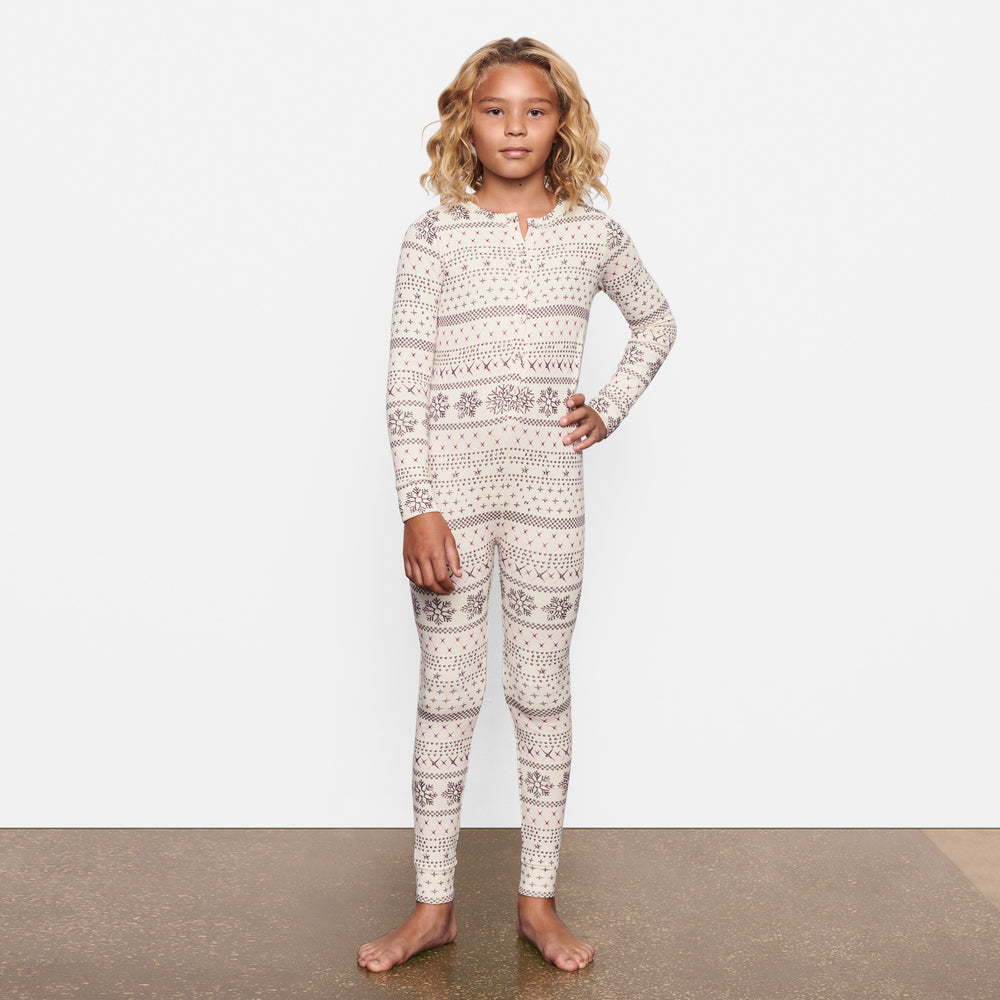 Skims LOGO POINTELLE HENLEY ONESIE Detske Krém | ETMZ-19785
