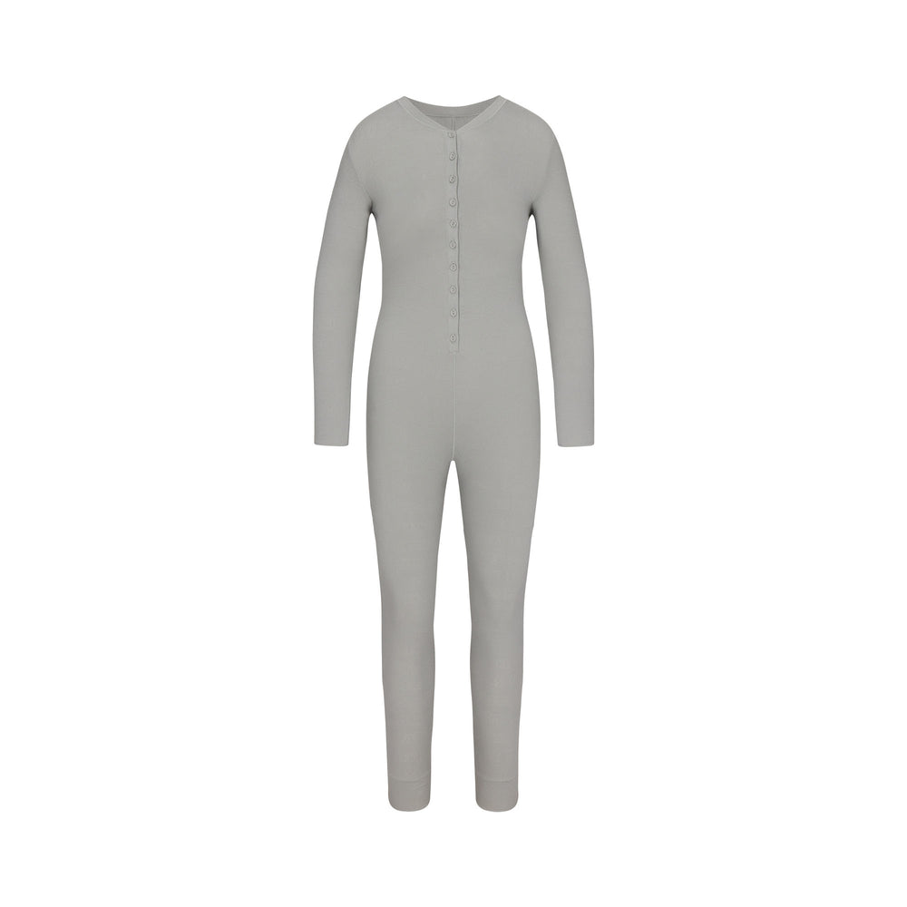Skims LOGO POINTELLE HENLEY ONESIE Detske Svetlo Siva | KJOL-30982