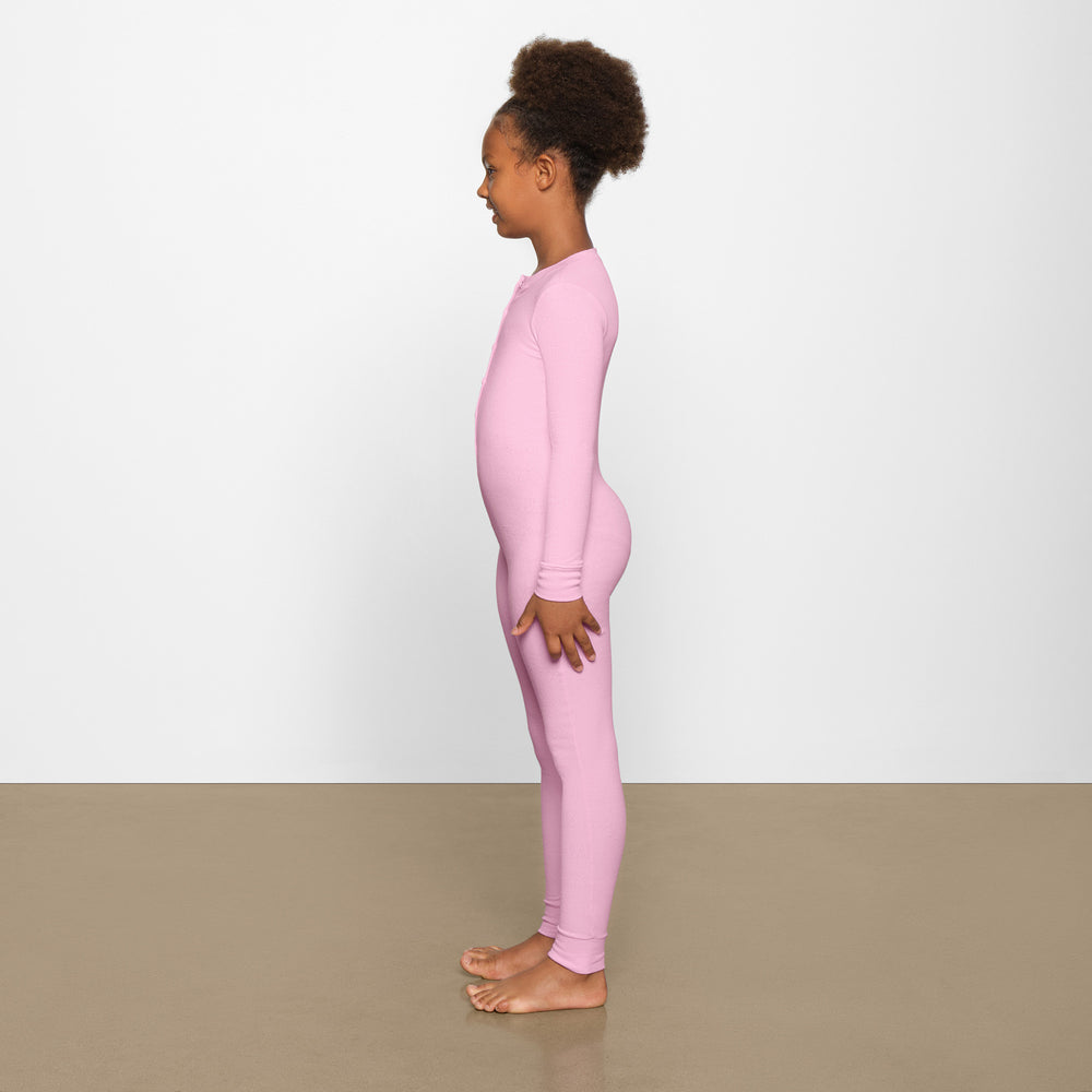 Skims LOGO POINTELLE HENLEY ONESIE Detske Ruzove | UAKD-93814