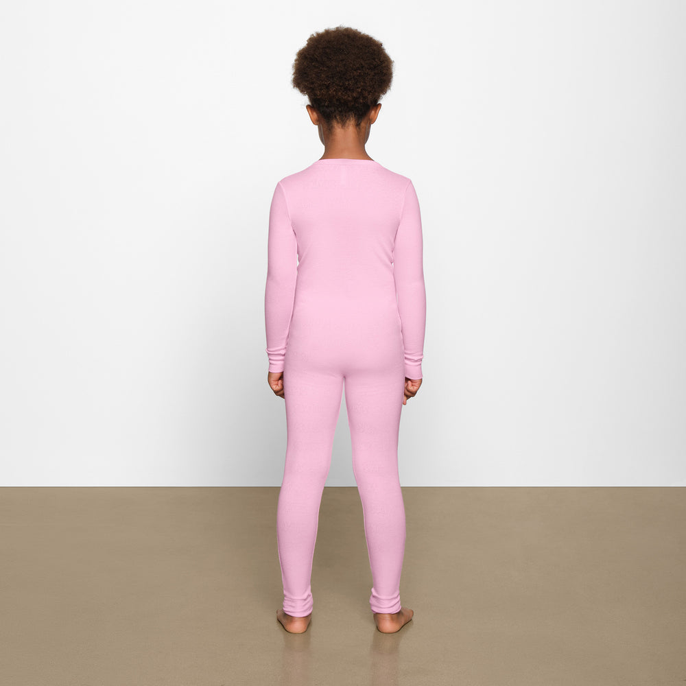 Skims LOGO POINTELLE HENLEY ONESIE Detske Ruzove | UAKD-93814