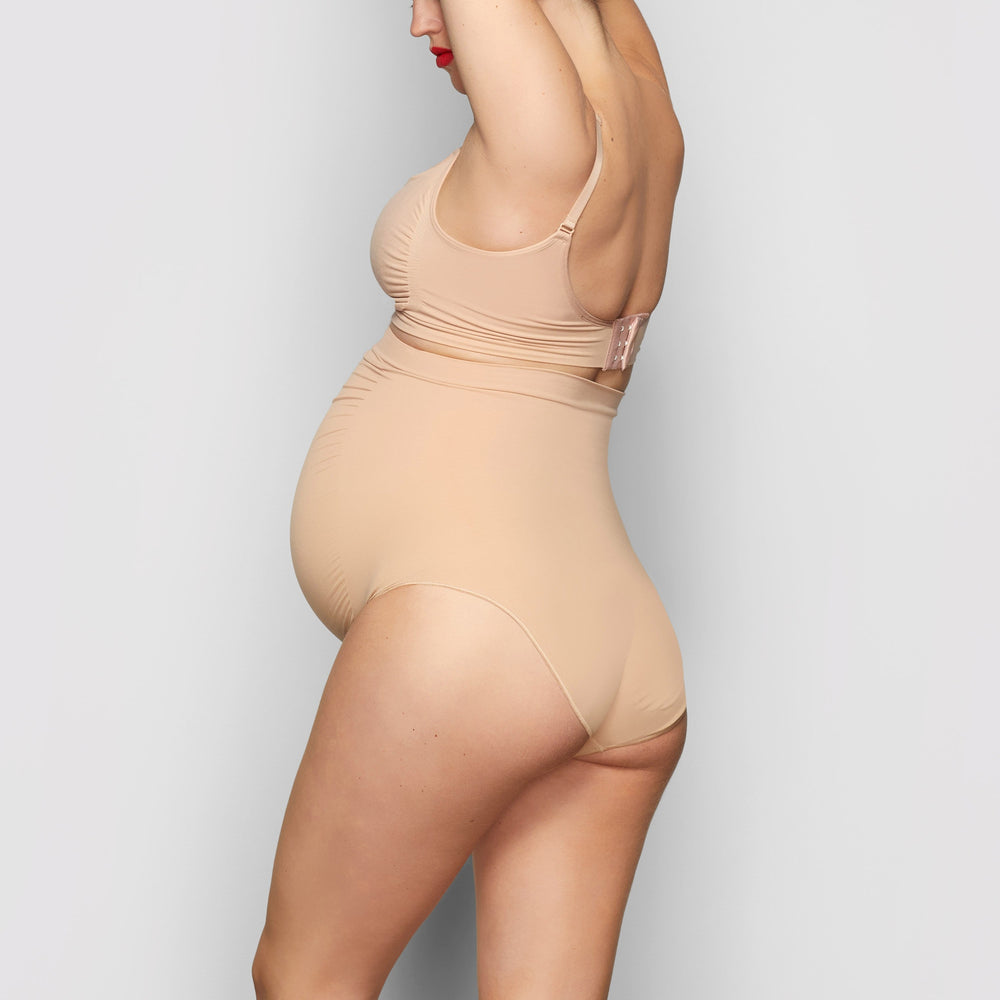 Skims MATERNITY NURSING SCULPTING BRA Maternity Shapewear Béžové | HGRU-29184