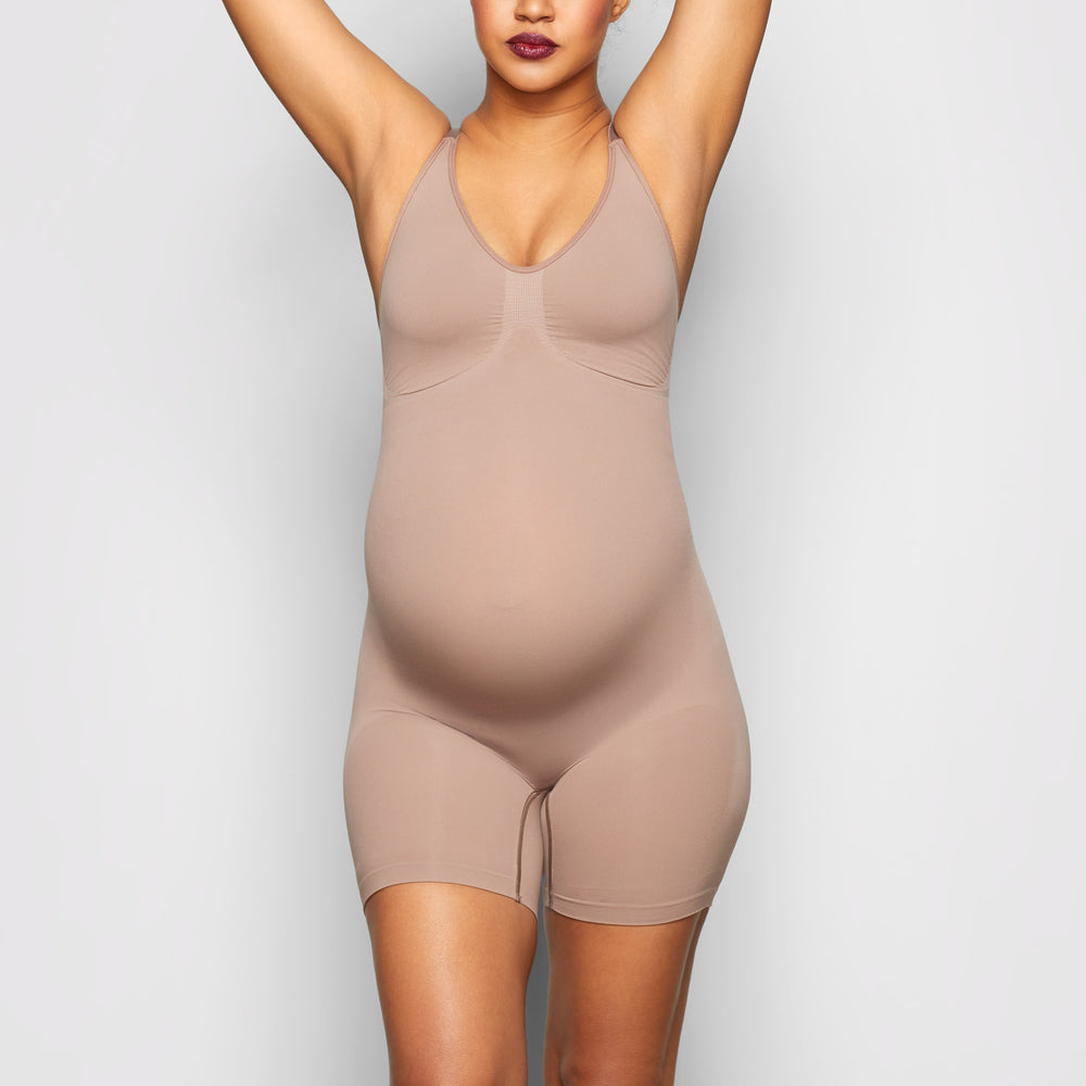 Skims MATERNITY SCULPTING BODYSUIT MID THIGH Maternity Shapewear Hnede | IWUR-65721