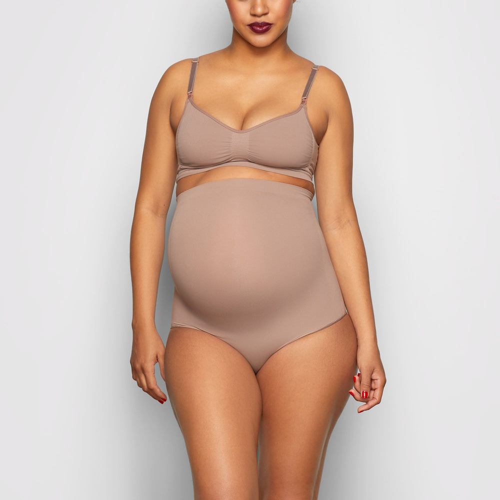 Skims MATERNITY SCULPTING HIGH WAIST BRIEF Maternity Shapewear Hnede | ZVCT-75204