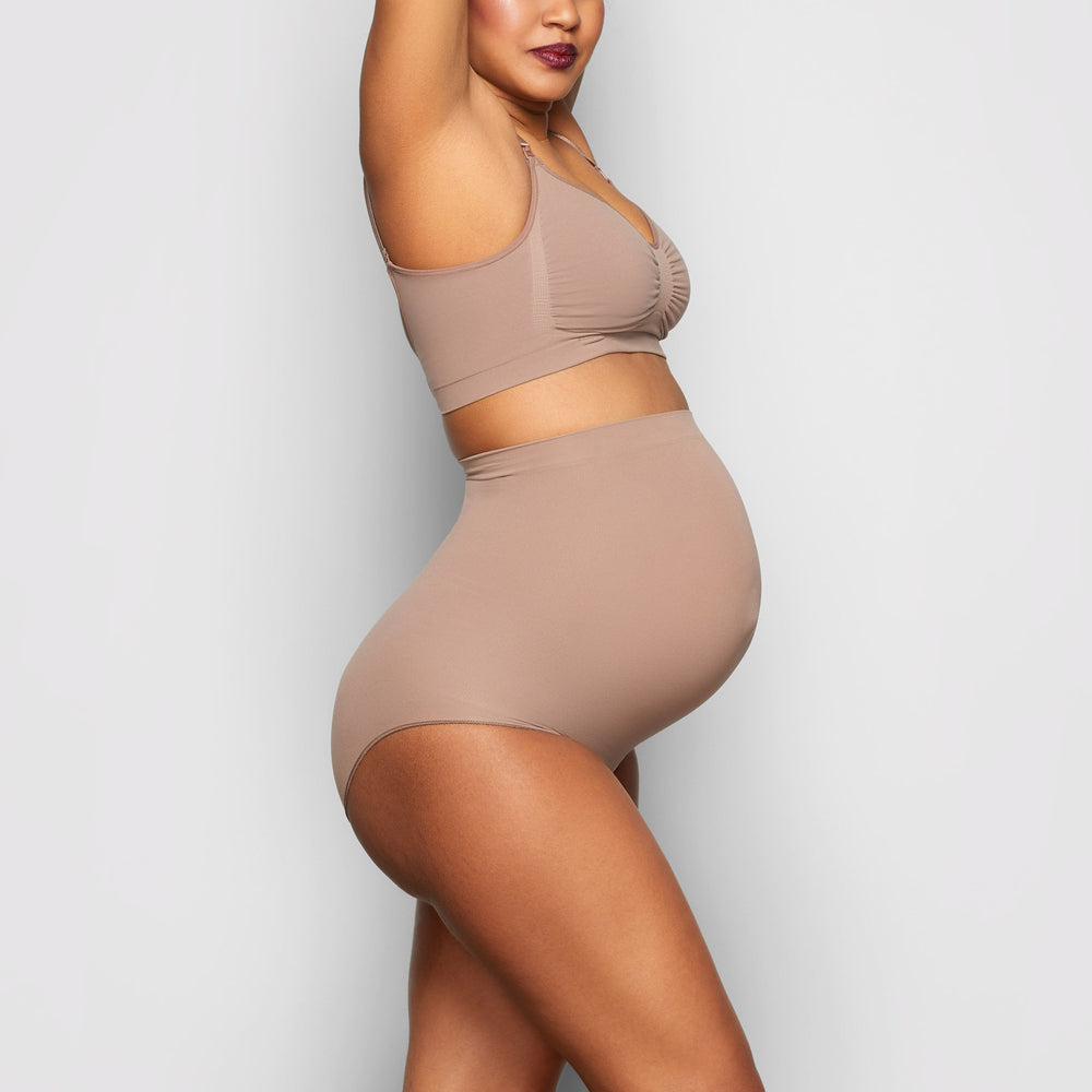 Skims MATERNITY SCULPTING HIGH WAIST BRIEF Maternity Shapewear Hnede | ZVCT-75204