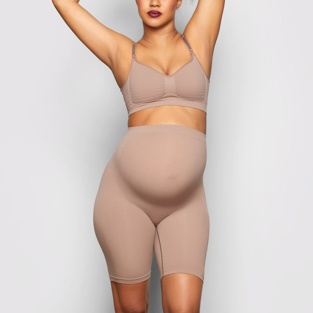 Skims MATERNITY SCULPTING SHORT MID THIGH Maternity Shapewear Hnede | QBSX-23758