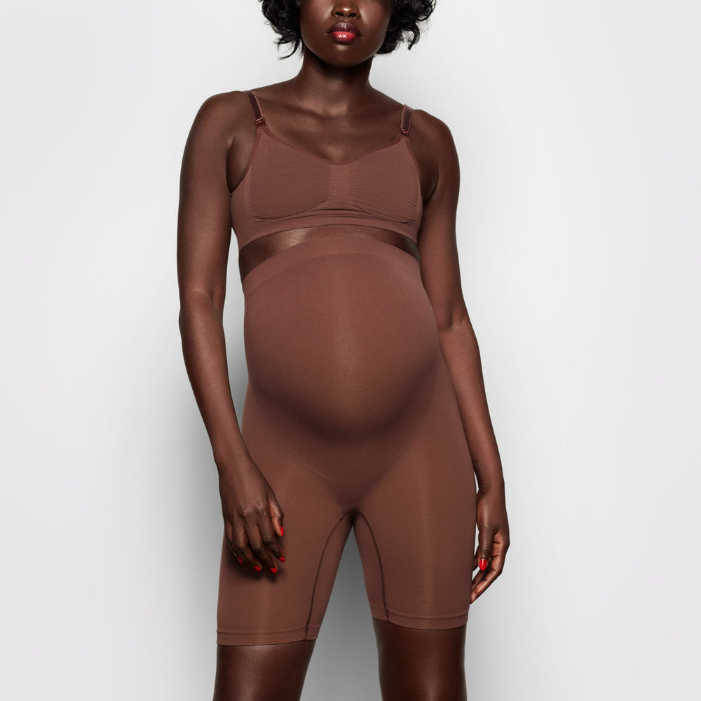 Skims MATERNITY SCULPTING SHORT MID THIGH Maternity Shapewear Čokoláda | XZDA-07954