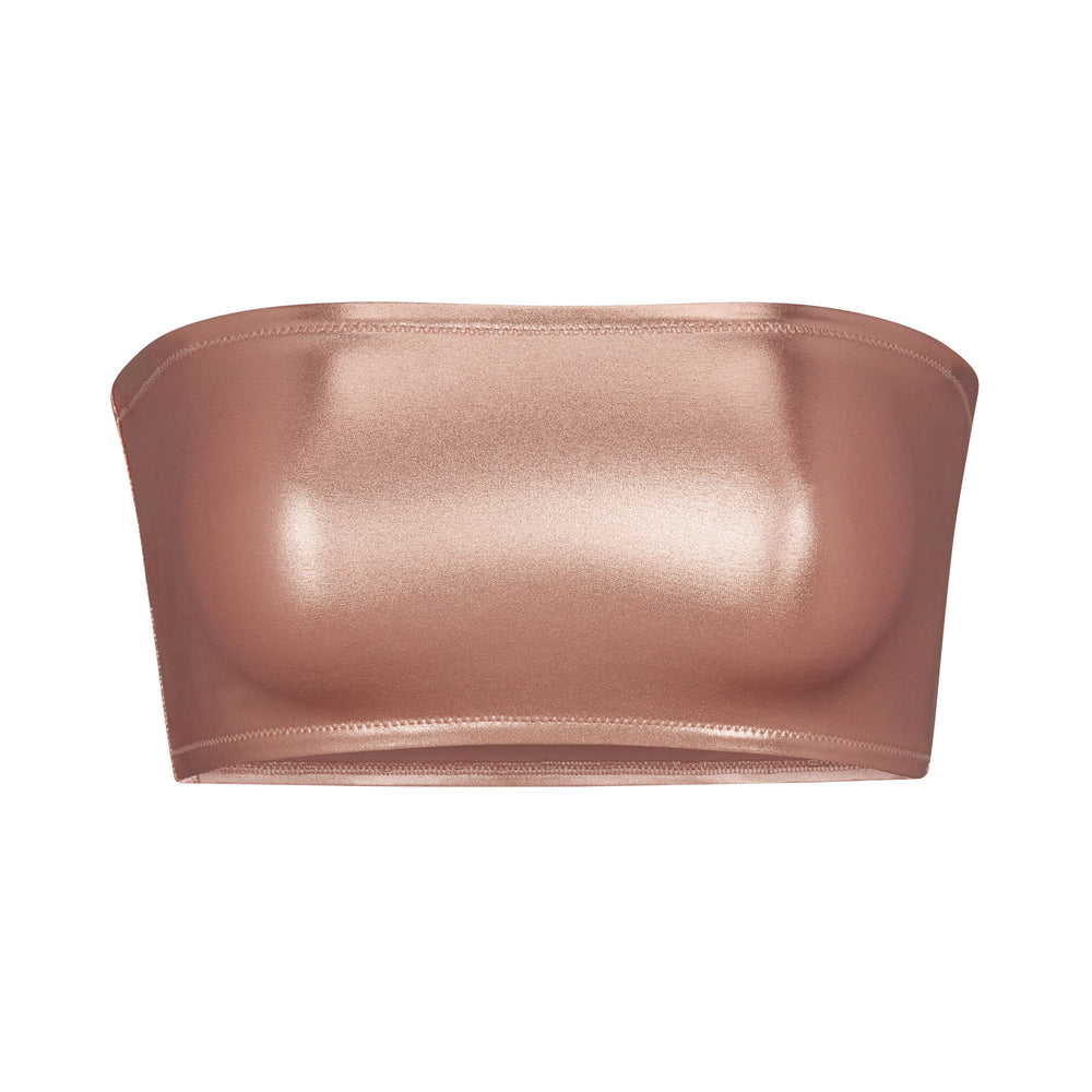 Skims METALLIC SWIM BANDEAU BIKINI TOP Two Pieces Ruzove Zlate | MBKU-75182