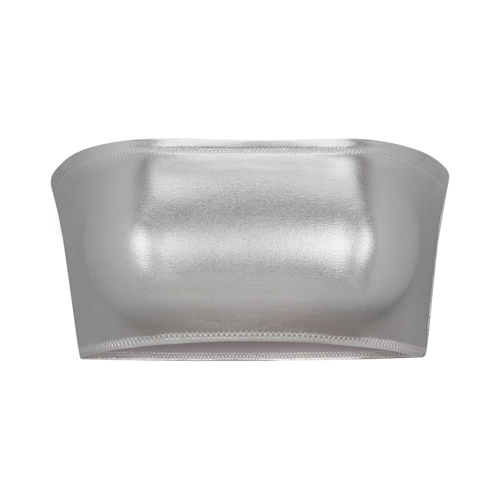Skims METALLIC SWIM BANDEAU BIKINI TOP Two Pieces Siva | XFCW-78905