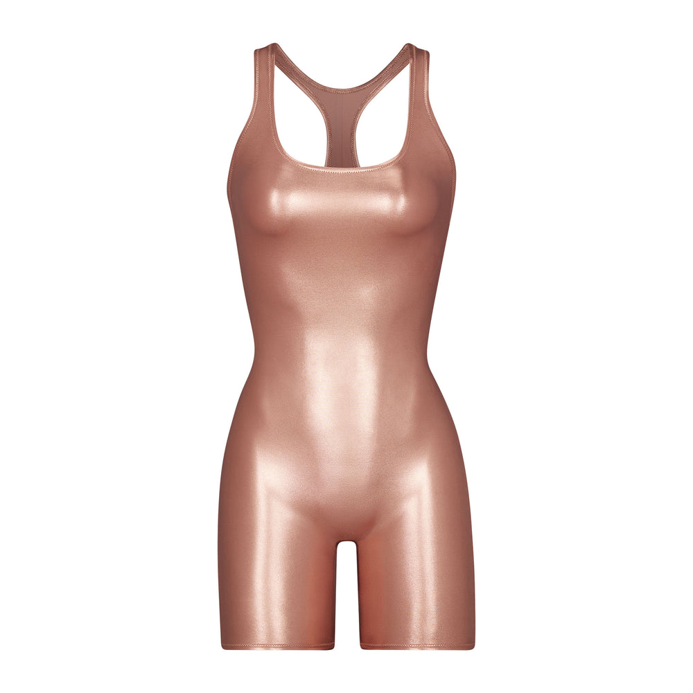Skims METALLIC SWIM CYCLE SUIT One Piece Ruzove Zlate | SNXA-42013