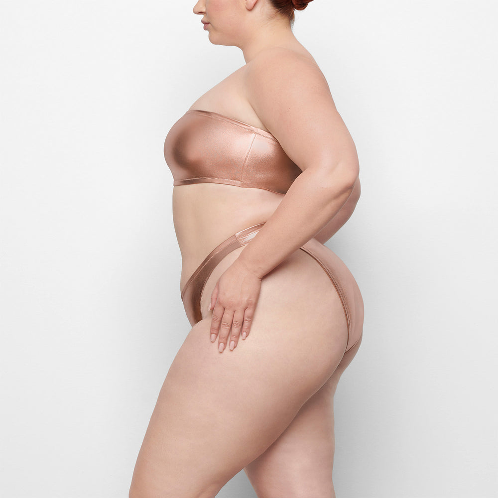 Skims METALLIC SWIM DIPPED MID WAIST BOTTOMS Two Pieces Ruzove Zlate | RKAJ-81076